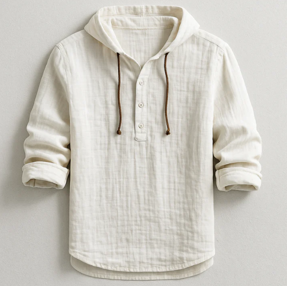 Camicia elegante leggera con cappuccio